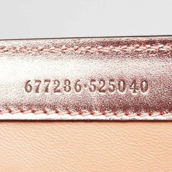 Gucci Pink Metallic Snakeskin Horsebit 1955 Small Crossbody Bag - Picture 10 of 10